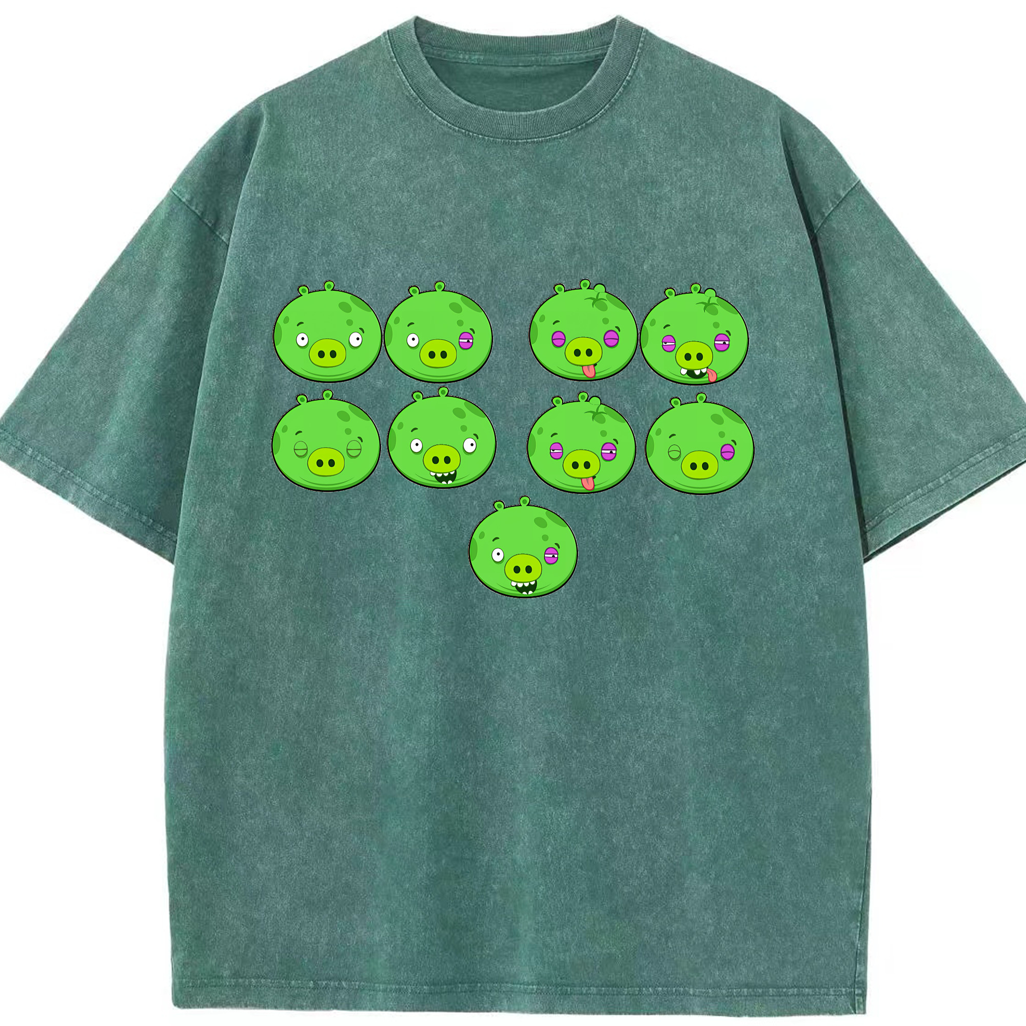 （画像用） Angry Birds アングリーバード 綿100% ヴィンテージ風 半袖Tシャツ（フロントプリント）